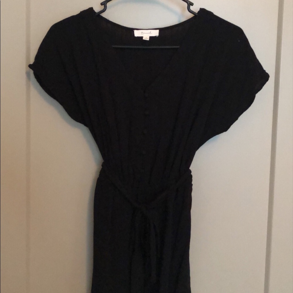 Black Button Up Romper